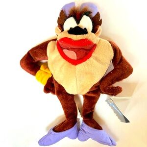 Warner Bros Studio Store Taz Tasmanian She-Devil Bean Bag Plush 1998 NWT